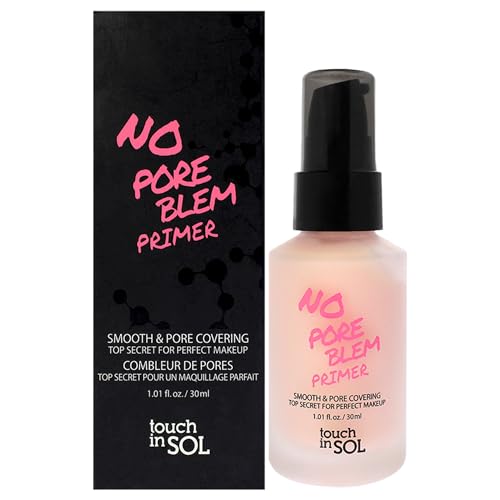 TOUCH IN SOL No Poreblem Primer – Pore Primer for Korean Makeup, Mattifying Primer for Oily Skin, Pore Eraser for Large Pores, Blurring Finish from K Beauty (1.01 fl.oz/30ml)