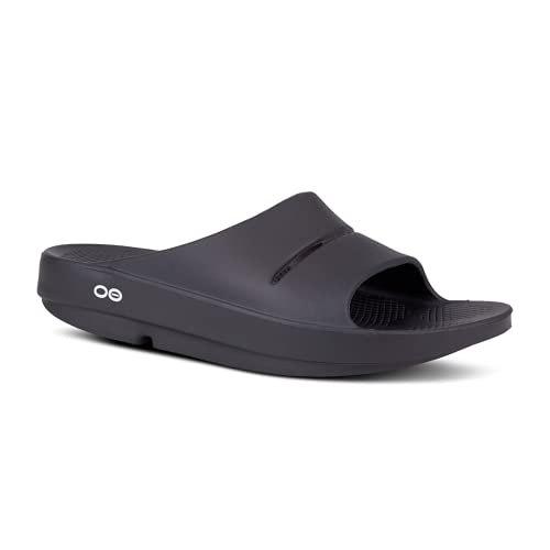 OOFOS OOahh Recovery Slide, Black - Women’s Size 13, Men’s Size 11