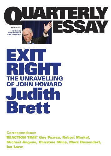 Exit Right: The Unravelling of John Howard (By: Ian Lowe) cover