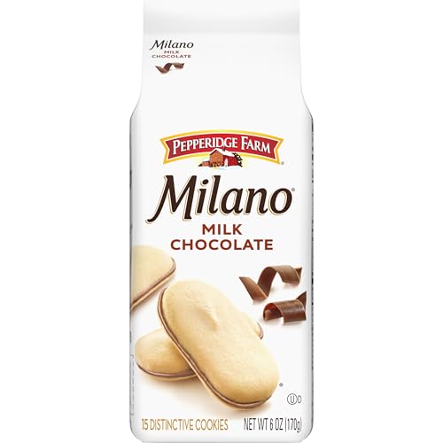 Pepperidge Farm Milano Milk Chocolate Cookies, 6 OZ Bag (15 Cookies)