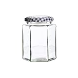 Kilner Hexagonal Twist Top Gläser 250/280 ml, 30% recyceltes Glas, für Marmelade, Pestos, Chutney, spülmaschinenfest