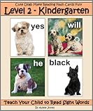 Level 2 Kindergarten Cute Dogs Make Reading Flash Cards Fun Teach Your Child To Read Sight Words English Edition