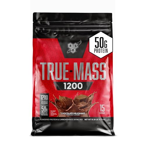 BSN TRUE-MASS Weight Gainer Protein Powder, Chocolate Milkshake, 10.38 Pound