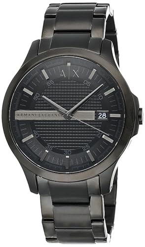 Armani Exchange A｜X Men's Black Stainless Steel Watch (Model: AX2104)
