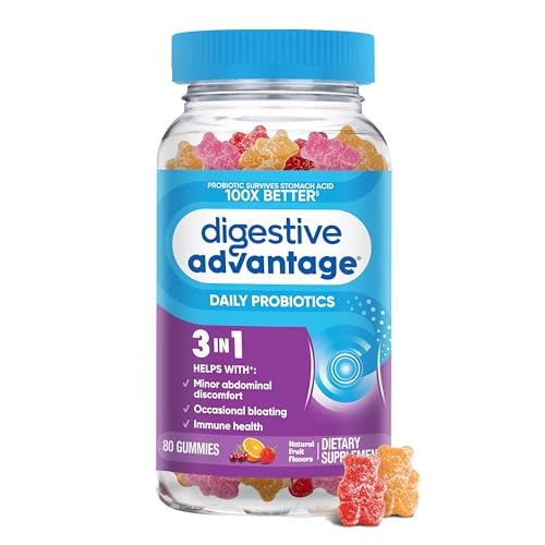 Digestive Advantage Probiotics - Daily Probiotic Gummies, 80 Count (ASA-117)