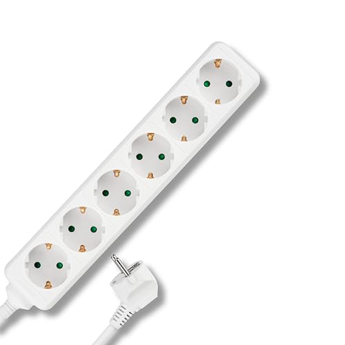 🔥 STARKER PREIS (-31%) REV Steckdosenleiste - Mehrfachsteckdose 6-Fach, max. 3500W, 3m, weiß