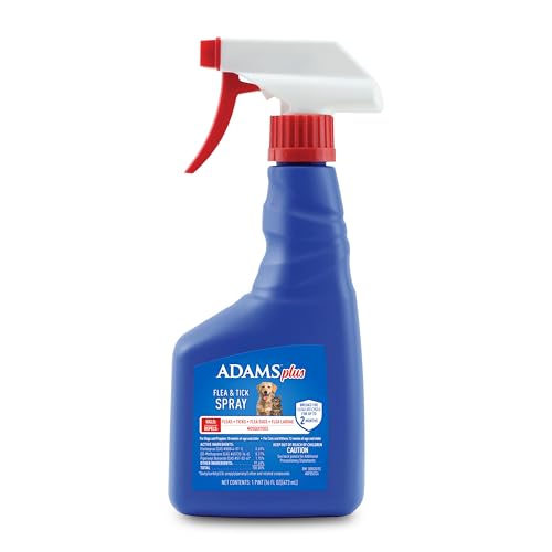 ADAMS Plus Flea & Tick Dog and Cat Spray, Kills Fleas, Ticks and Mosquitoes, 16 fl oz
