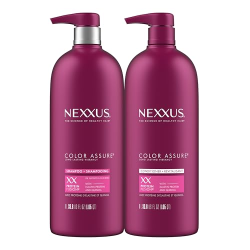 �️Nexxus Color Assure Shampoo and Conditioner for Color Treated Hair Color Assure Enhance Color Vibrancy for Up to 40 Wa