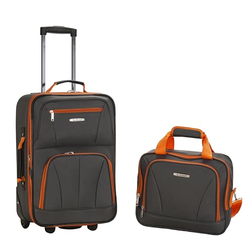 Rockland Fashion Softside Upright Luggage Set