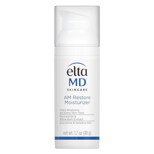 EltaMD AM Restore Face Moisturizer for Women and Men, Light Moisturizer Face Cream, Made with Niacinamide and Hyaluronic Acid, 1.7 oz Pump