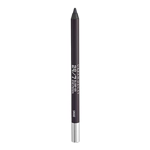 URBAN DECAY 24/7 Glide-On Waterproof Eyeliner Pencil (Smoke - Deep Gray Matte) - Smudge-Proof, Transfer-Proof, Smooth No-Tug Formula, Hydrating Vitamin E & Jojoba Oil - 0.04 Oz