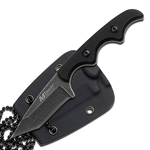 MTECH USA MT-673 Fixed Stainless Steel Blade,5",Black