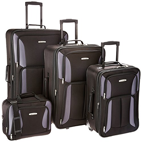Rockland Fashion Softside 4-Piece Expandable Luggage Set for $50 + free shipping w/ Prime
