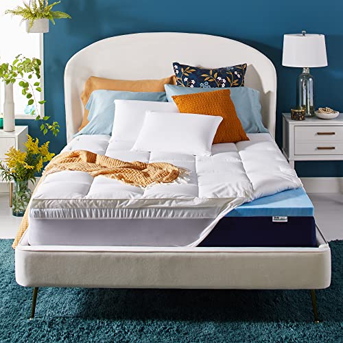 Sleep Innovations 4 Inch Dual Layer Mattress Topper