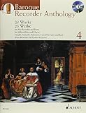Baroque Recorder Anthology Volume 4 Cd 23 Pices Flte Bec Alto Piano