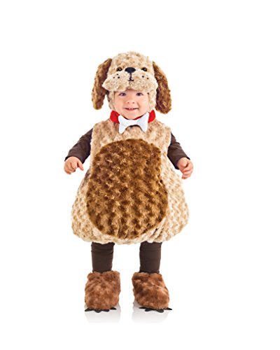 Underwraps Costumes Toddler Puppy Costume - Belly Babies Furry Puppy Costume, Medium (18-24 Months) Tan