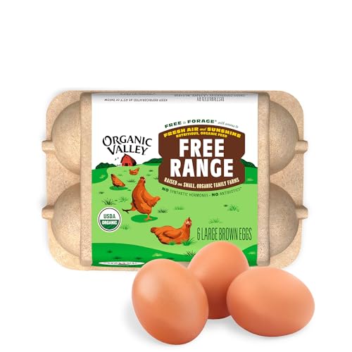 Organic Valley Organic Free-Range Large Brown Eggs, Half Dozen, 6 ct