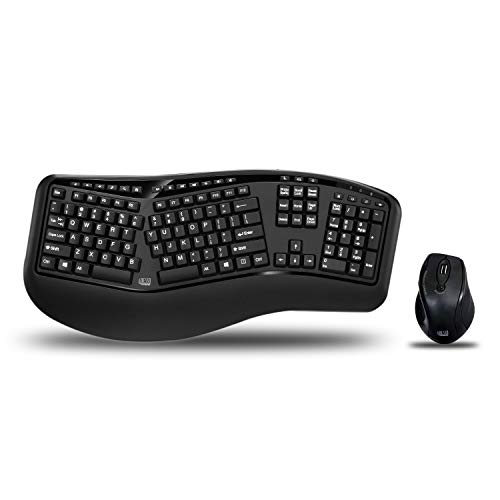 Adesso WKB-1500GB Wireless Ergonomic Desktop Keyboard The popular split keyboard ergonomic layout