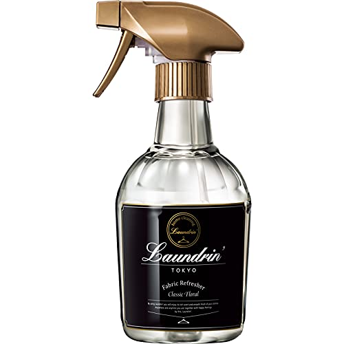 Laundrin Fabric Refresher Spray, Pet Odor Eliminator for Home, Room Essentials Fabric Spray, Odor Removal for Mattress, Curtain, Sofa, Carpet, Furniture, and Bedding - 300ml, Classic Floral