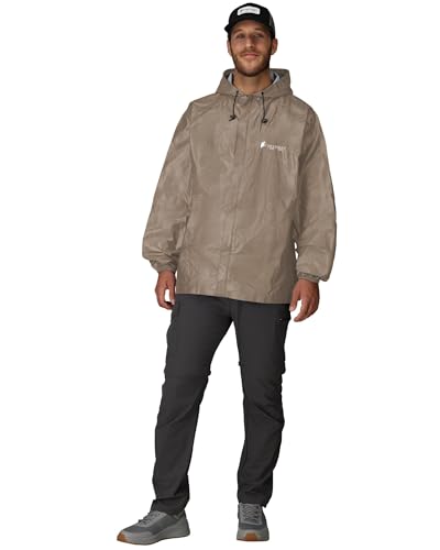 FROGG TOGGS Men's Ultra-lite2 Waterproof Breathable Rain Jacket, Khaki, Large