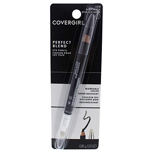 COVERGIRL Perfect Blend Eyeliner Pencil, Basic Black, Eyeliner Pencil with Blending Tip For Precise or Smudged Look, 1 Count