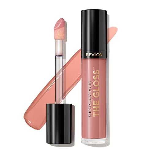 Revlon Super Lustrous Lip Gloss, Non-Sticky, Hydrating, High Shine Finish, 215 Super Natural, 0.13 oz