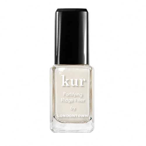 LONDONTOWN Kur Nail Ridge Filler - Smoother - Strengthener - Filler for Damaged Uneven Nails - Fortifying, Self Leveling Base, Vegan, Cruelty Free, Paraben Free, Clear, 0.4 fl oz