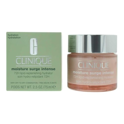 Clinique Moisture Surge Intense 72H Lipid-Replenishing Hydrator Face Moisturizer With Aloe Water + Cica | Hydrating + Moisturizing, 2.5 Fl Oz