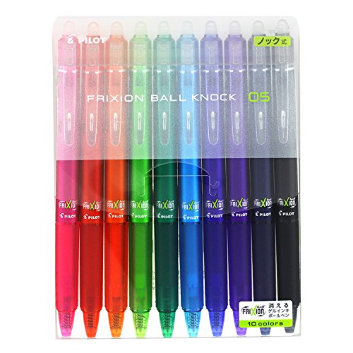 Pilot Frixion Ball 10-Color Set (Erasable Pens)