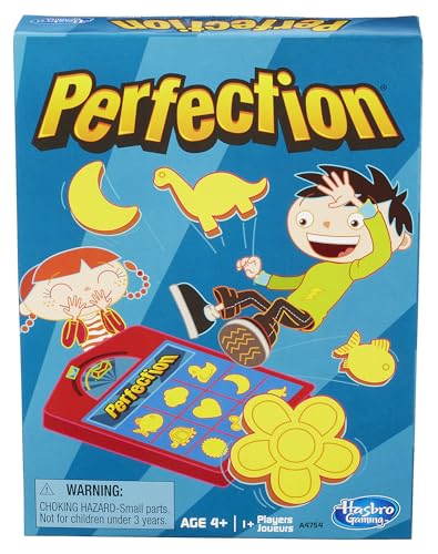 Hasbro Gaming Perfection Game for Kids | Popping Shapes and Pieces | Preschool Board Games for Clasroom | Back to School Gifts | Ages 4+ (Amazon Exclusive)