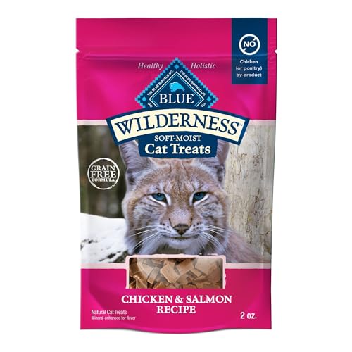 Blue Buffalo Wilderness Grain Free Soft-Moist Cat Treats Chicken and Salmon 2-oz