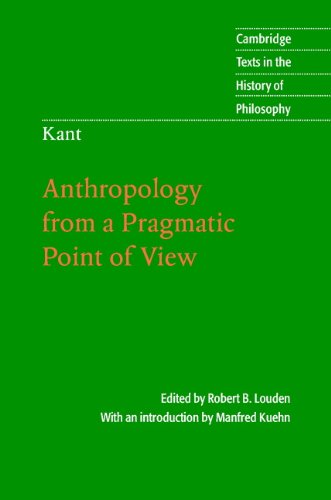Anthropology from a Pragmatic Point of View (By: Immanuel Kant,Robert B. Louden,Manfred Kühn) cover