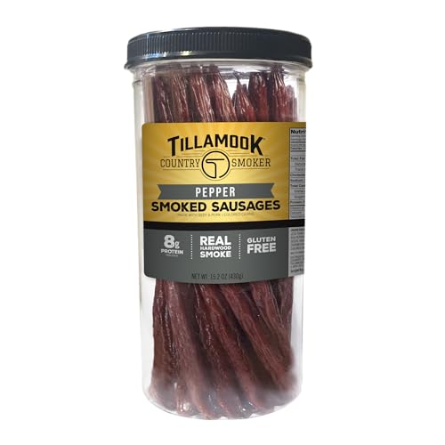 Tillamook Country Smoker Real Hardwood Smoked Sausages Pepper 152