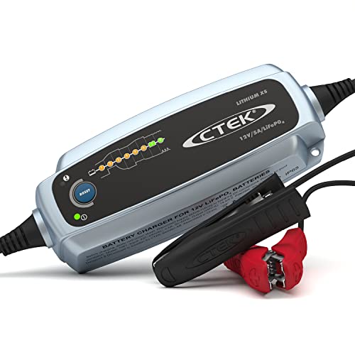 (-16%) CTEK Lithium XS, Batterieladegerät 12V, Ladegerät LiFePO4, Lithium Ionen Ladegerät Auto, Intelligentes Ladegerät Autobatterie, Erhaltungsladegerät, Batteriepfleger Mit UVP Und Connect and Forget