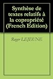 Synthse De Textes Relatifs La Coproprit