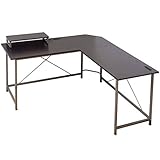 [山善] デスク 幅160×奥行160×高さ76cm L字 PND-1600(DBR)