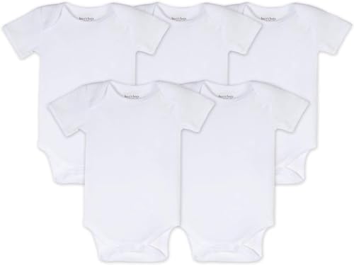 Burt’s Bees Baby Unisex Baby Bodysuits, 5-Pack Short & Long Sleeve One-Pieces, 100% Organic Cotton