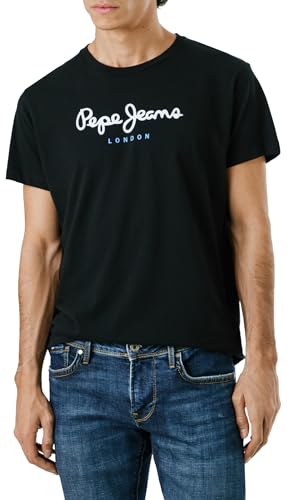 🔥 STARKER PREIS (-63%) Pepe Jeans Herren Eggo N T-Shirt, Black (Black), M