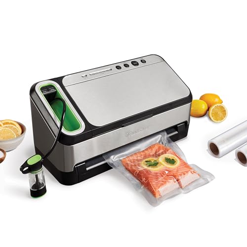 FoodSaverV4400 2-in-1 Vacuum Sealer Machine with Automatic Vacuum Sealer Bag Detection and Starter Kit