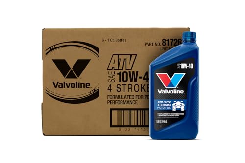 Valvoline 4-Stroke ATV/UTV SAE 10W-40 Motor Oil 1 QT, Case of 6