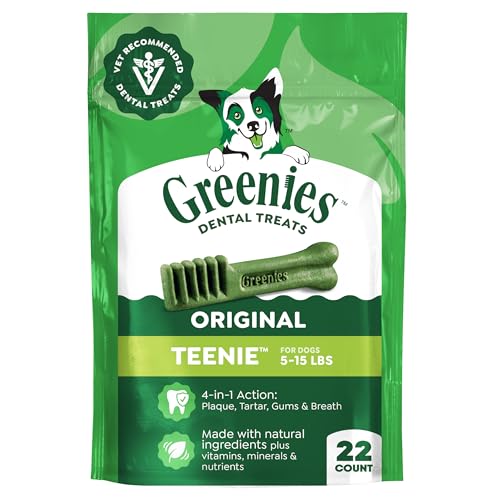 Greenies Original Teenie Dental Dog Treats, 6 oz. Pack (22 Treats)