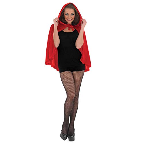 fun shack Red Cape, Red Riding Hood Cape Women, Adult Little Riding Hood Costume, Short Cloak, Womens Halloween Costumes