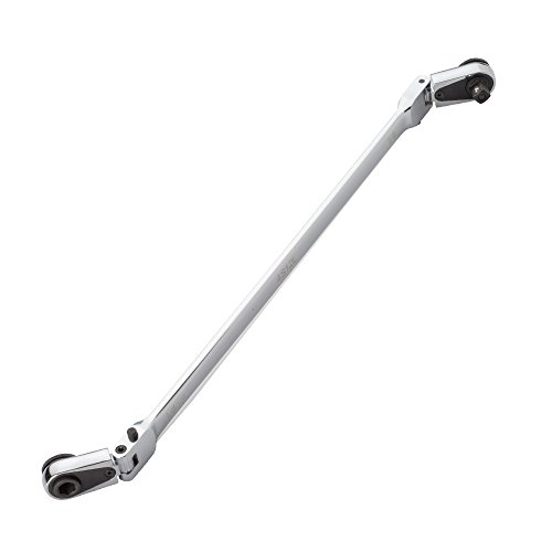 EZRED 4S12L 12-inch Chrome Quarter Stick With Locking Flex Heads, Combination 1/4" Square Drive & Magnetic Bit Drive