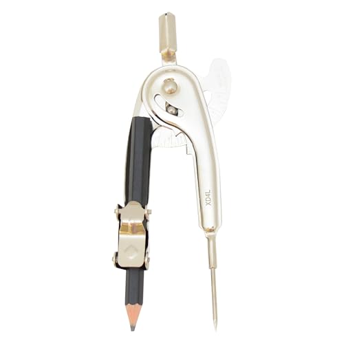 Westcott Nickel-Plated Ball Bearing Compass with Pencil, Back-to-School, School Supplies, Classroom Supplies, Draws Circles up to 13 Inches in Diameter