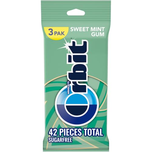 ORBIT Sweet Mint Sugar Free Back to School Chewing Gum, 3 Ct Packs