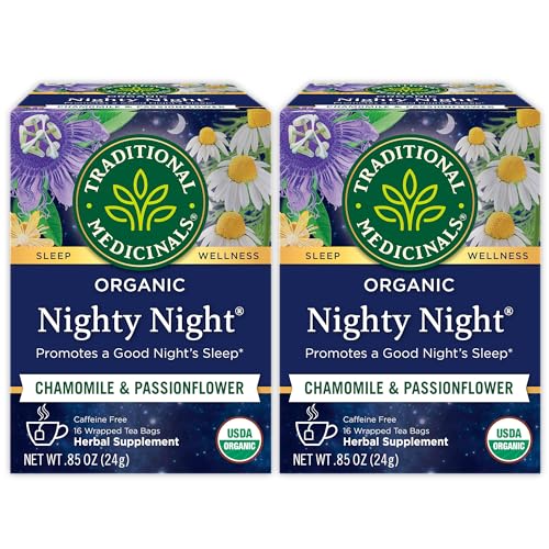 Traditional Medicinals Organic Nighty Night Tea, 16 Tea Bags (Pack of 1)
