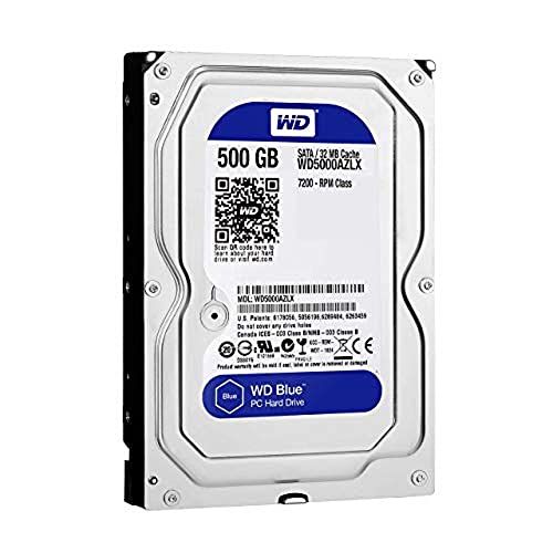 (-45%) Western Digital WD Blue 500GB SATA 6GB/S HDD Internal 8, 9cm 3, 5Zoll Serial ATA 32MB Cache 7200 RPM ROHS Compliant Bulk