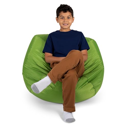 Big Joe Classic Bean Bag Chair, Spicy Lime Smartmax, Durable Polyester Nylon Blend, 2 feet Round