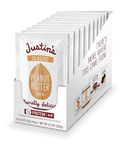 Justins Classic Gluten Free Peanut Butter Spread Squeeze Packs 115