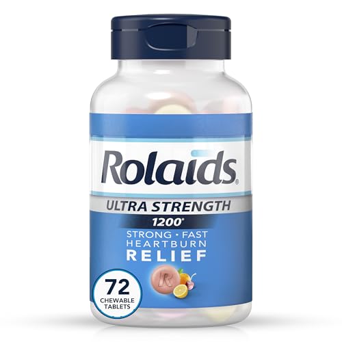 Rolaids Ultra Strength Antacid Chewable Tablets Assorted Fruit 72 Count